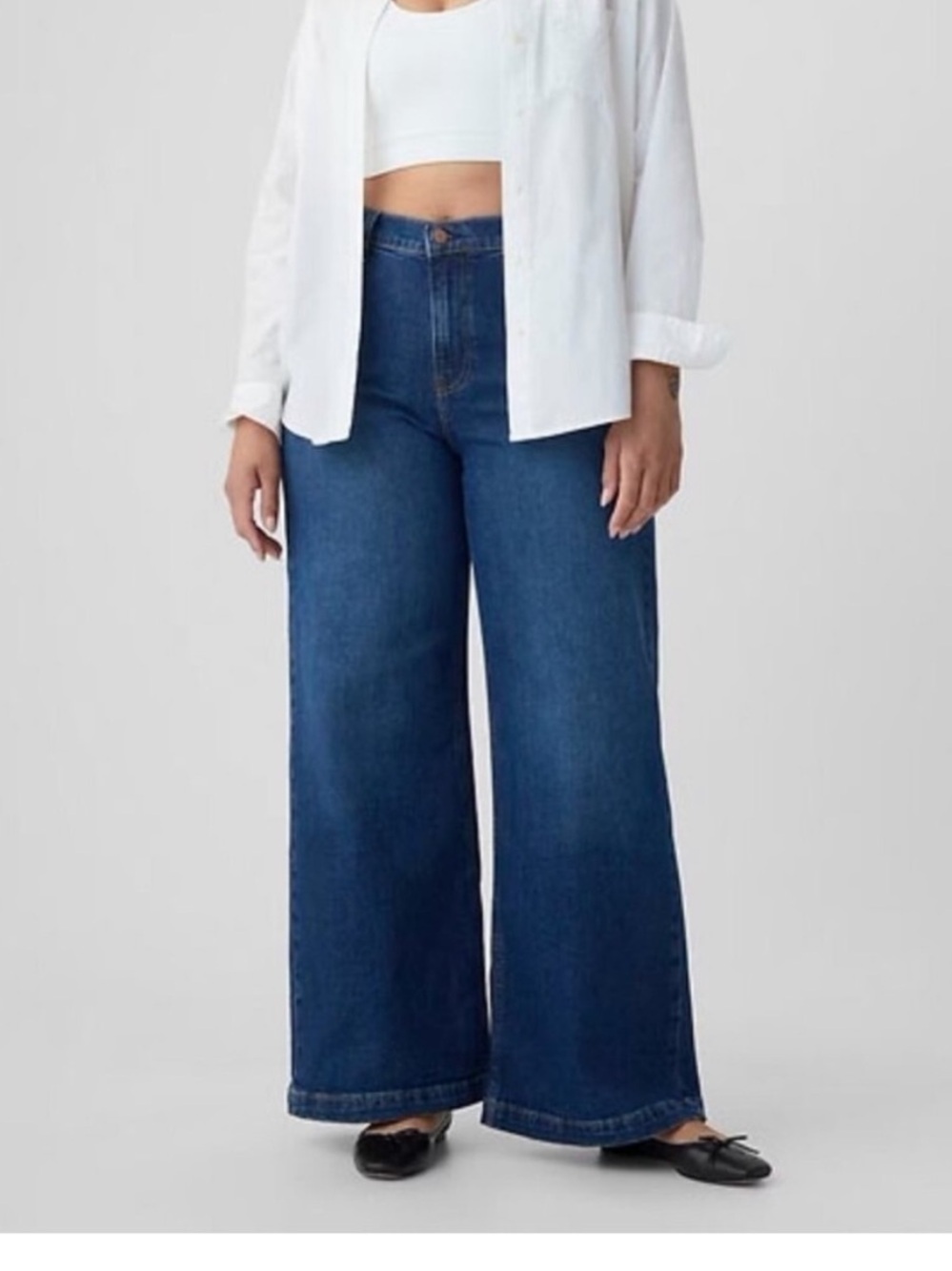GAP high Rise Stride wide Leg Jeans 33/16
